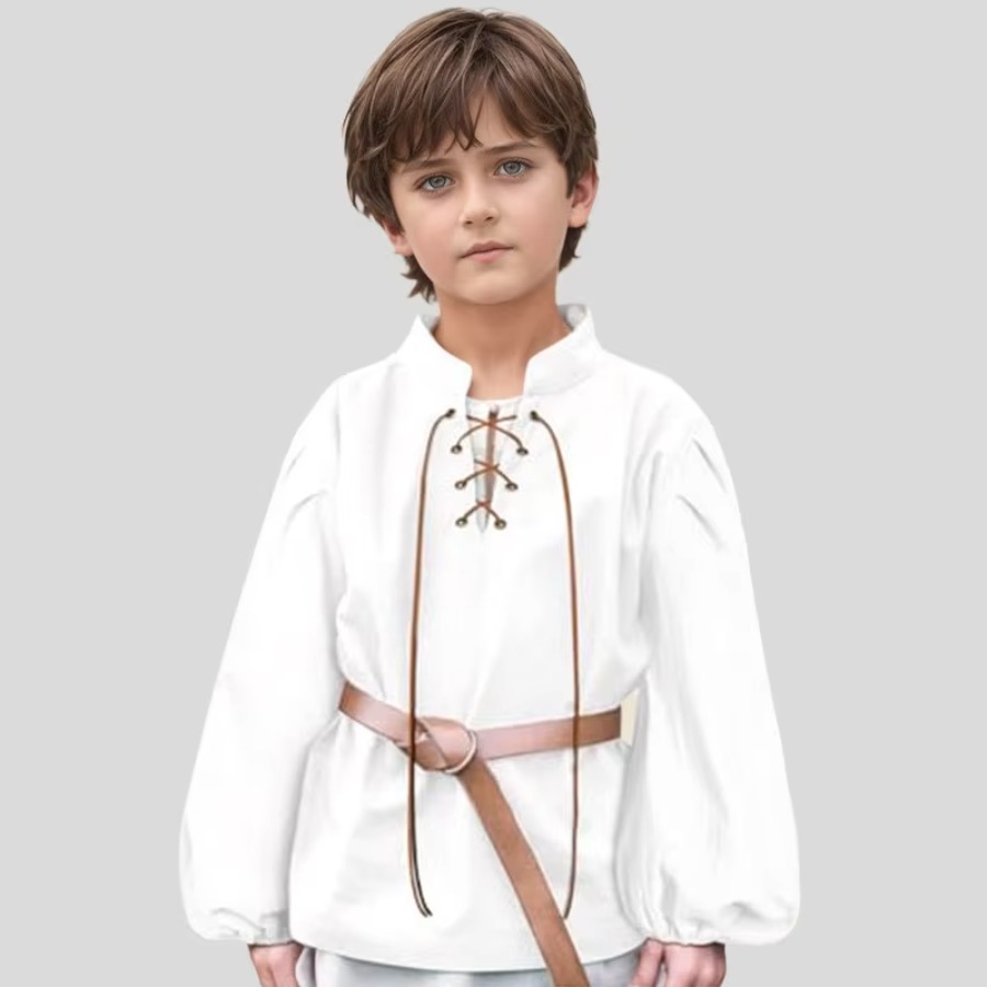 Shirts - Camisa Pirata Medieval para Meninos, Camisa