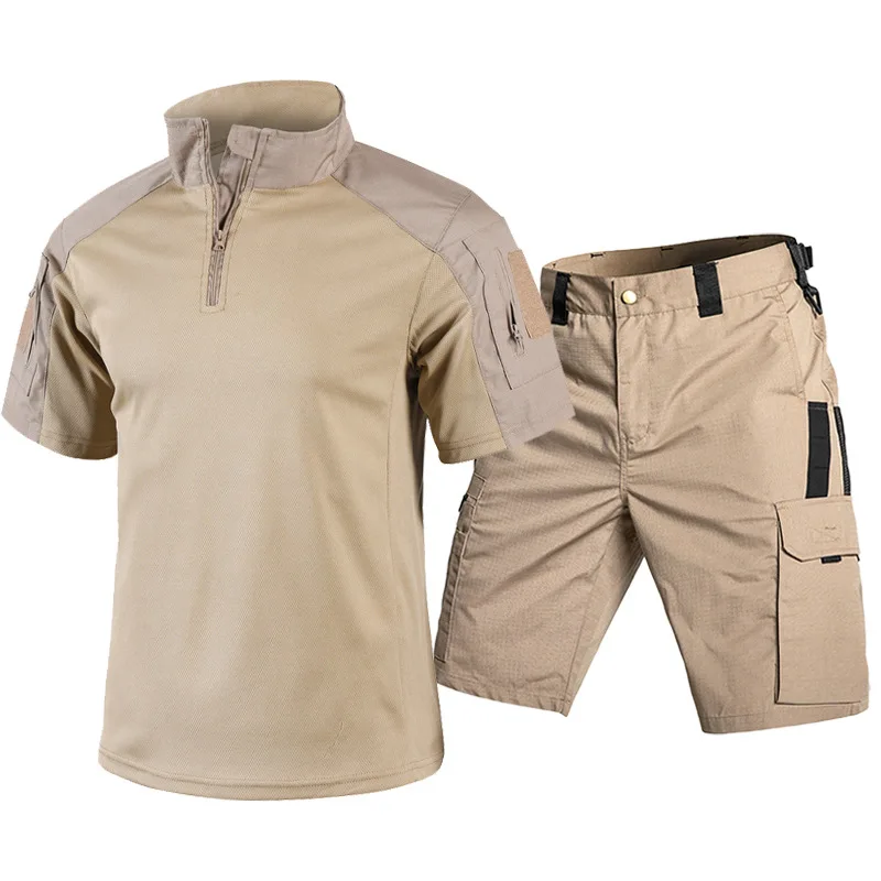 Tactical Military Shirt Cargo - Conjunto de camiseta de manga curta