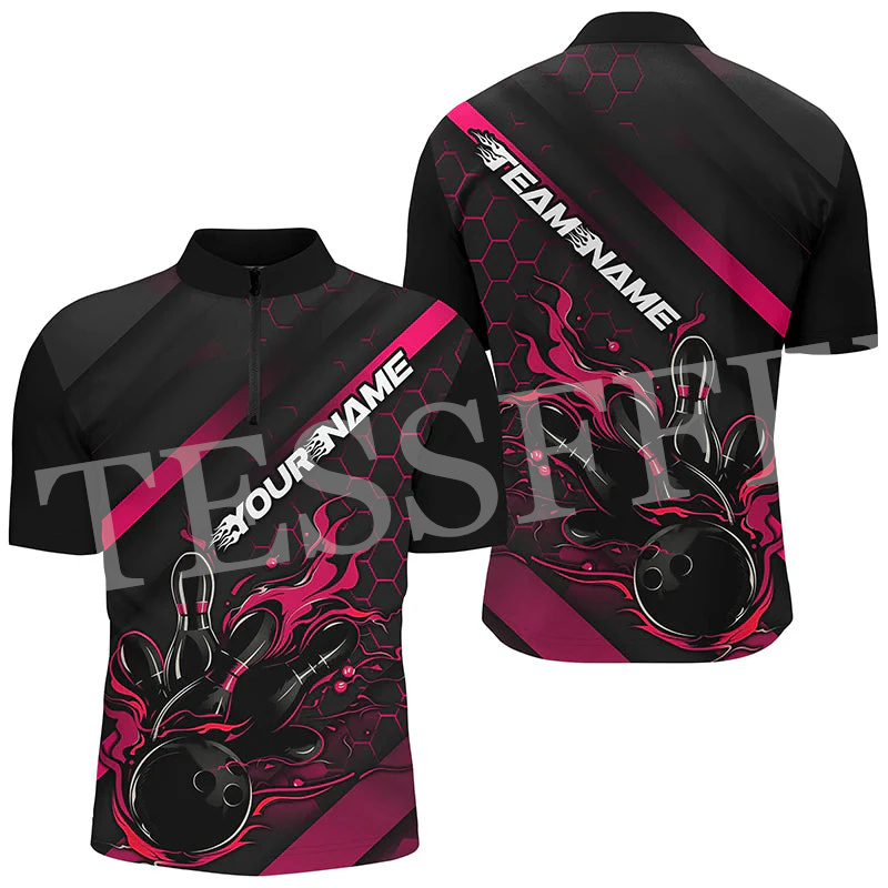Custom Name Strike Bowling Fla - Short Sleeve Bowling Shirt Retro avaliação e preço