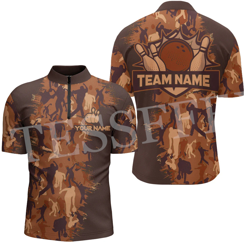 Custom Name Strike Bowling Fla - Short Sleeve Bowling Shirt Retro avaliação e preço