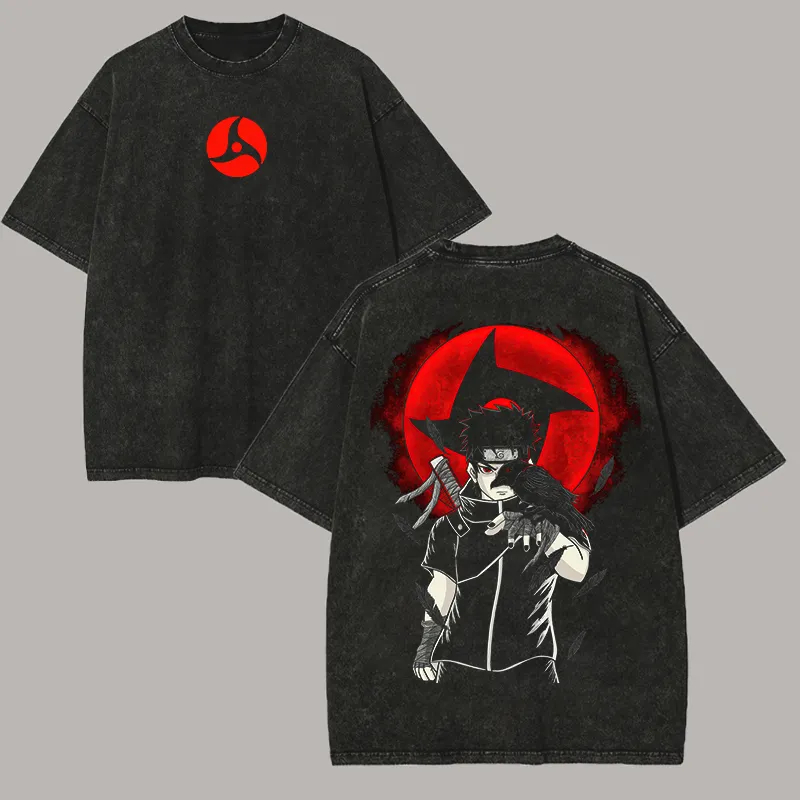 Camiseta Naruto Shisui Uchiha, - Acid Wash Vintage Graphic T Shirt avaliação e preço