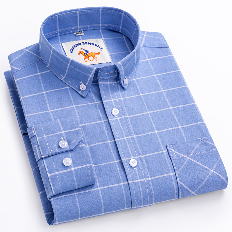 Camisa nova tamanho grande 5XL - Oxford Cotton Casual Shirt Business avaliação e preço