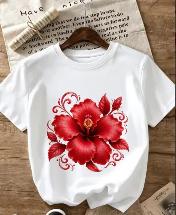 Camiseta feminina vintage dos  - Vintage Hawaiian Floral Shirt avaliação e preço