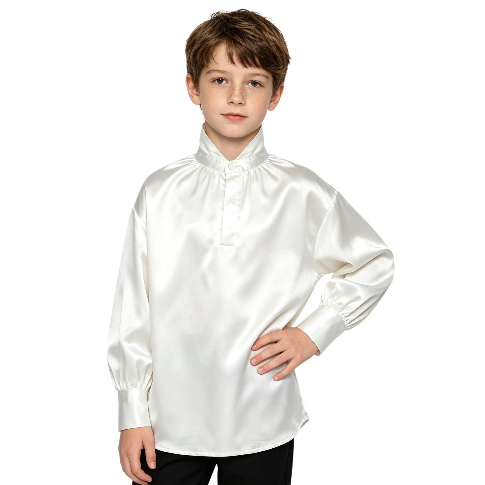 Camisa de cetim vintage mediev - Shirts avaliação e preço